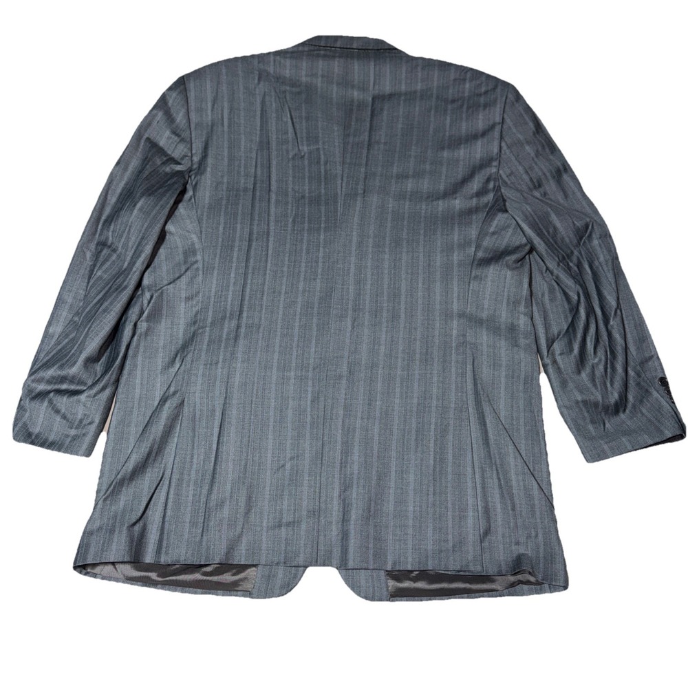 Ermenegildo Zegna Men Sz 48L Traveler Sport Coat Gray w/Blue Pinstripe Wool/Silk - Picture 3 of 14